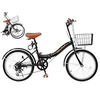 折り畳み式自転車20インチ7段変速 JIEBEIER 自転車 折りたたみ自転車 20インチ 7段変速ギア リアキャリア